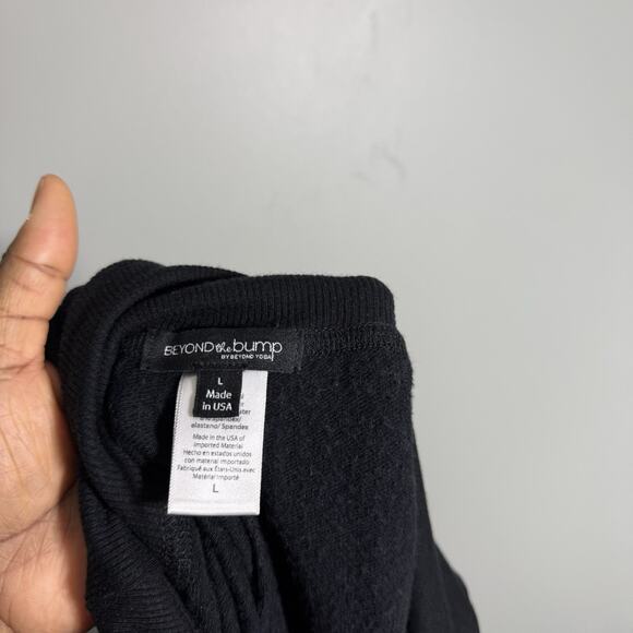 Beyond The Bump Black Cozy Soft Fold Over Maternity Shorts Size Large Modal - Picture 4 of 5